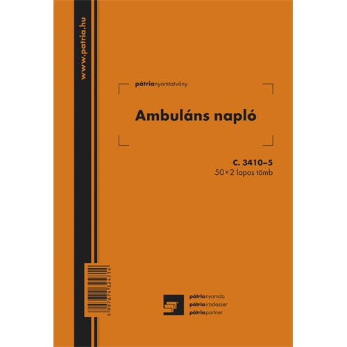 Ambuláns napló 50x2 lapos tömb A/5 álló