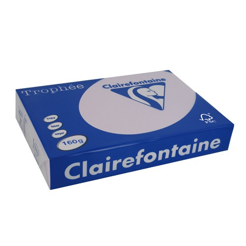 Másolópapír színes Clairefontaine Trophée A/4 160g pasztell lila 250 ív/csomag (1043)