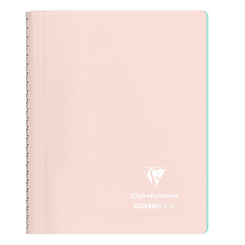 Spirálfüzet Clairefontaine Koverbook Blush A/5 80 lapos PP borítású vonalas púderrózsaszín