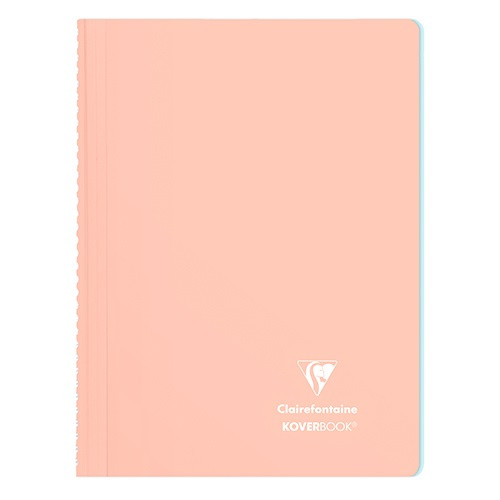 Spirálfüzet Clairefontaine Koverbook Blush A/4 80 lapos PP borítású vonalas korall