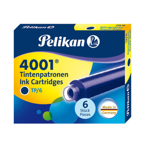 Töltőtoll patron Herlitz Pelikán 6 db/csomag kék