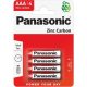 Mikro elem Panasonic Red Zinc AAA 1.5V cink-mangán 4 db-os