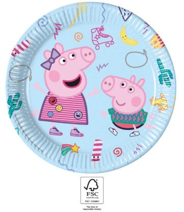 Peppa malac Messy Play papírtányér 8 db-os 23 cm FSC