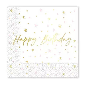 Happy Birthday Candles szalvéta 20 db-os 33x33 cm FSC