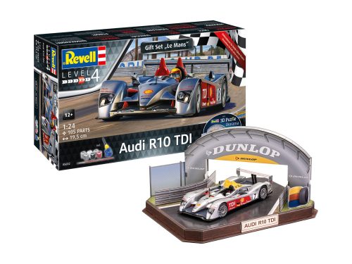 Revell Gift Set Audi R10 TDI + 3D Puzzle (Le Mans versenypálya) 1:24 makett (5682)