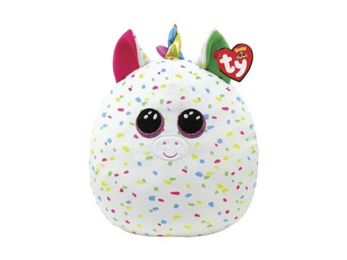 Ty Squishy Beanies párna alakú plüss figura HARMONIE, 30 cm - pöttyös unikornis