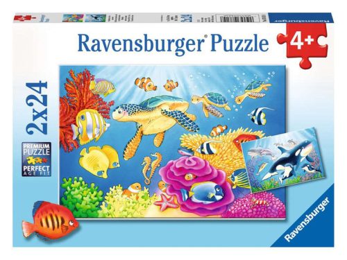 Ravensburger Puzzle 2x24 db - Színes víz alatti világ