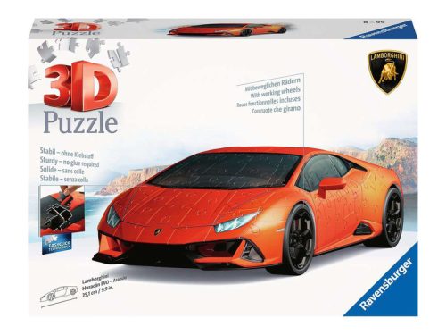 Ravensburger Puzzle 3D 108 db - Lamborghini Huracan narancs