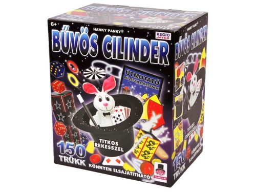 Magic Show bûvös cilinder bûvészdoboz - 150 trükkel