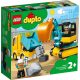 Lego Duplo 10931 Teherautó és lánctalpas exkavátor  Town