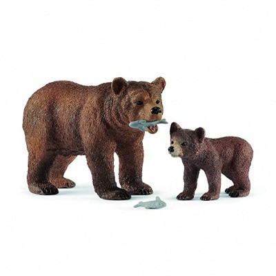 Schleich 42473 Grizzly medve anya és bocs