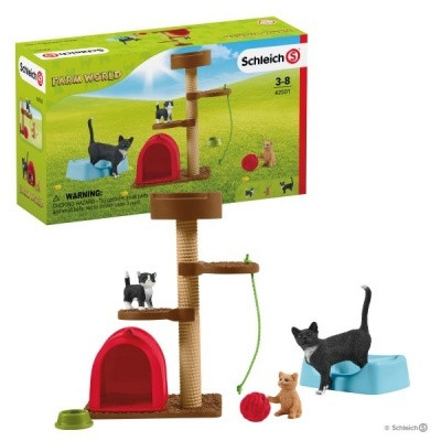 Schleich 42501 Játékélmény aranyos cicáknak