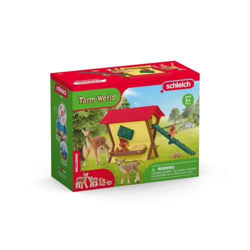 Schleich 42658 Erdei állatok etetése játékszett