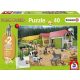 Egy nap a farmon 40 db-os puzzle + 2db Schleich figura