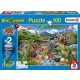 A dinoszauruszok birodalma 100 db-os puzzle+ 2db Schleich figura