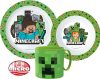 Minecraft étkészlet, micro műanyag szett bögrével 265 ml