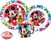 Disney Mickey Better Together étkészlet, micro műanyag szett bögrével 265 ml