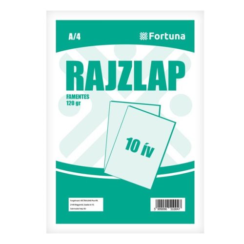 Rajzlap famentes FORTUNA A/4 120 gr 10 ív/csomag