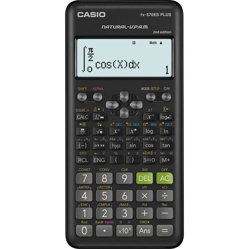 Számológép tudományos CASIO FX 570ES PLUS 2E 417 funkciós 4 soros 15 digites fekete