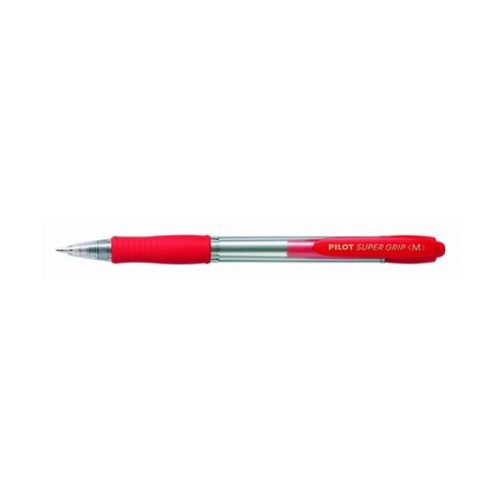 Golyóstoll PILOT Super Grip Ball Point Pen Fine nyomógombos piros