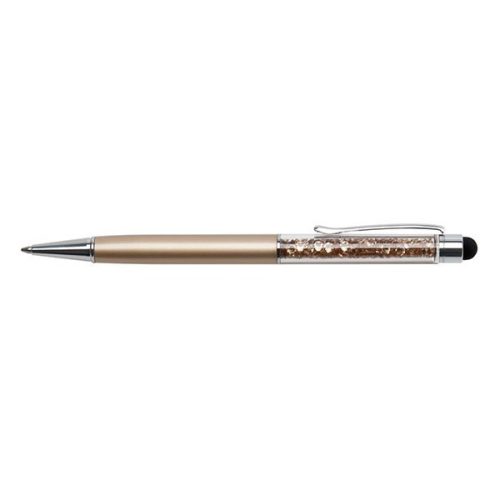 Golyóstoll ART CRYSTELLA arany felül topáz SWAROVSKI® kristállyal töltve Touch Pen 0,7mm kék