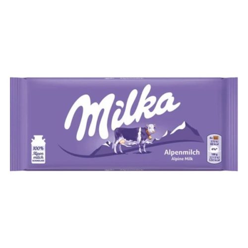 Csokoládé táblás MILKA Alpesi tej 100g