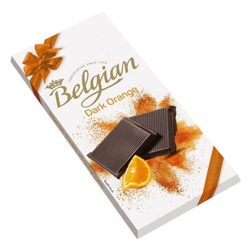 Csokoládé BELGIAN Dark Orange narancsos étcsokoládé 100g