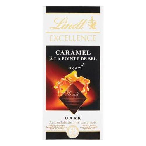 Csokoládé LINDT Excellence karamellás tengeri sós étcsokoládé 100g