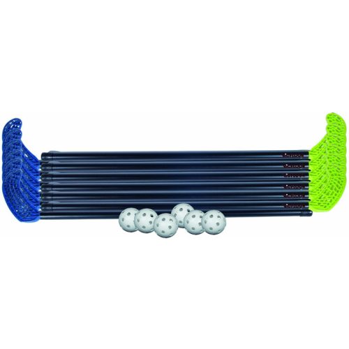 Floorball készlet műanyag 85/96 cm 2x6 ütő 6 labda