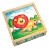 Bino 84174 Képkocka fa puzzle állatok 9 db-os +18 hónapos kortól