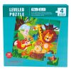 Bino 88129 Bino mágneses puzzle, Vidám állatok 3 az 1-ben